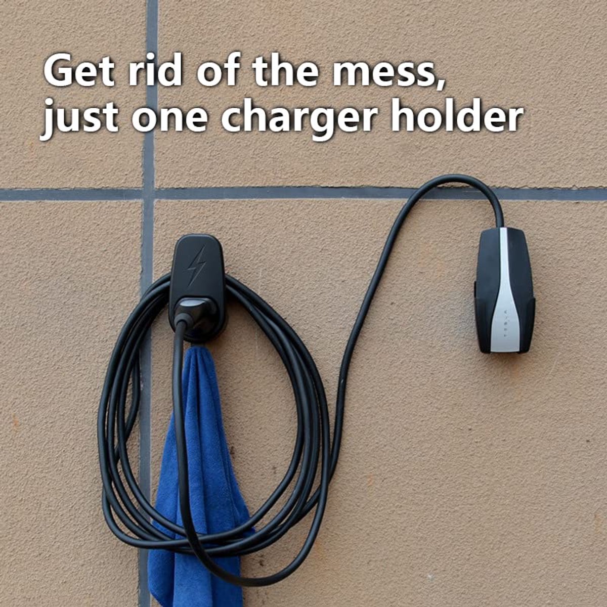 EV Charger Cable Holder Type 2 Charging Cable Organizer Fit for Wallbox Tesla Model 3 Model Y X S