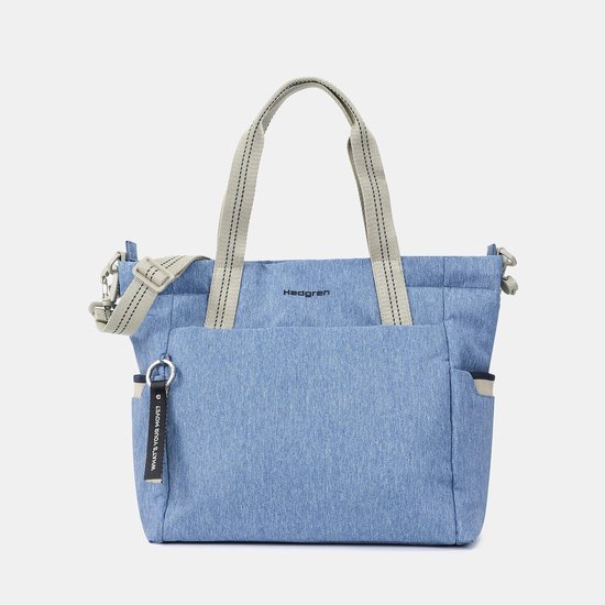 Hedgren PUFFER – Tote bag matelassé – Déperlant – Léger – Bleu Horizon