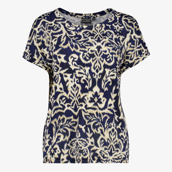 TwoDay dames top met print blauw beige - Maat S