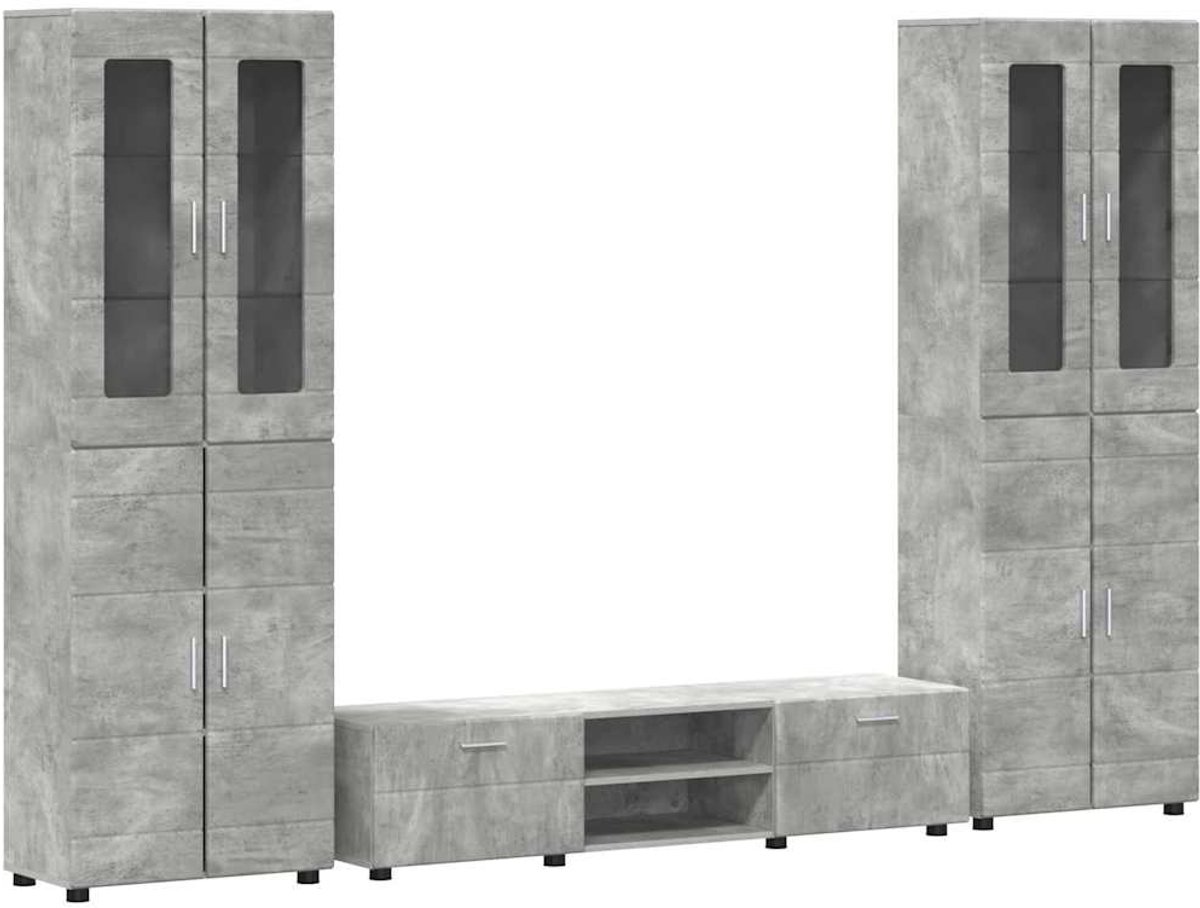 vidaXL Tv-meubelset - FLORIN - 3 - st - 150 - x - 39 - x - 30 - cm - Betongrijs