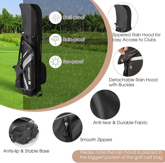 Lichte Golftas met 14 Vakken en Dubbele Schouderriem voor Heren en Dames van Merkloos — afbeelding 5