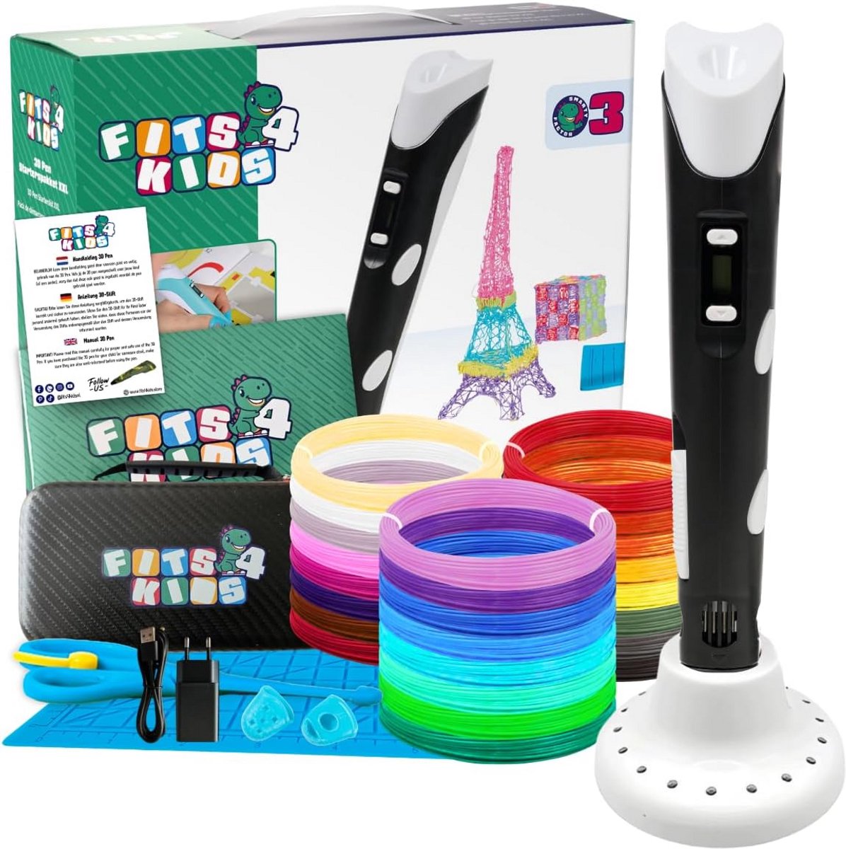 3D Tekenpen Starterspakket met 140 Meter PLA-Filament en Accessoires
