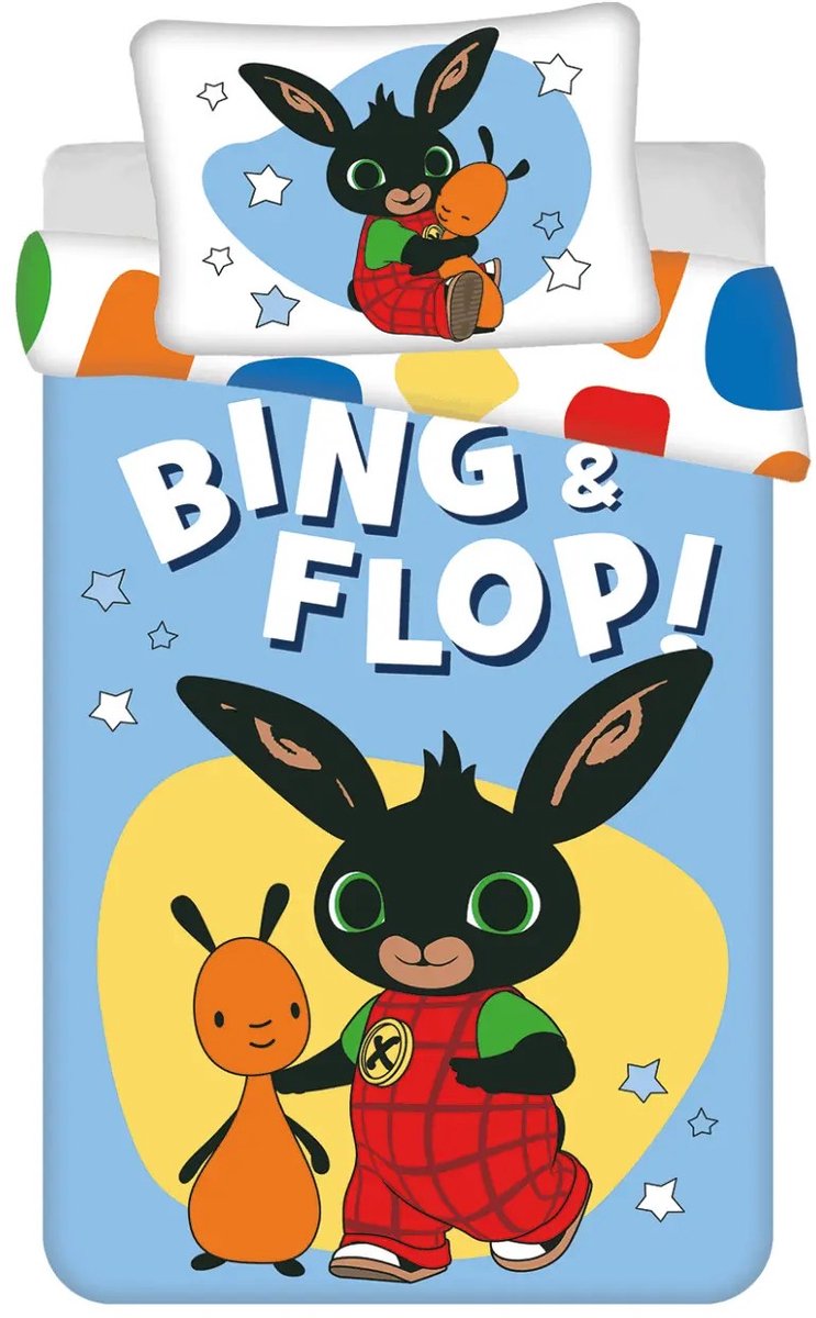 Bing Bunny BABY / Peuter dekbedovertrek Flop - 135 x 100 + 40 x 60 cm - Katoen