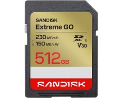 SanDisk SDXC Extreme GO 512GB (UHS-1, R 230MB/s / W150MB/s, 4K)