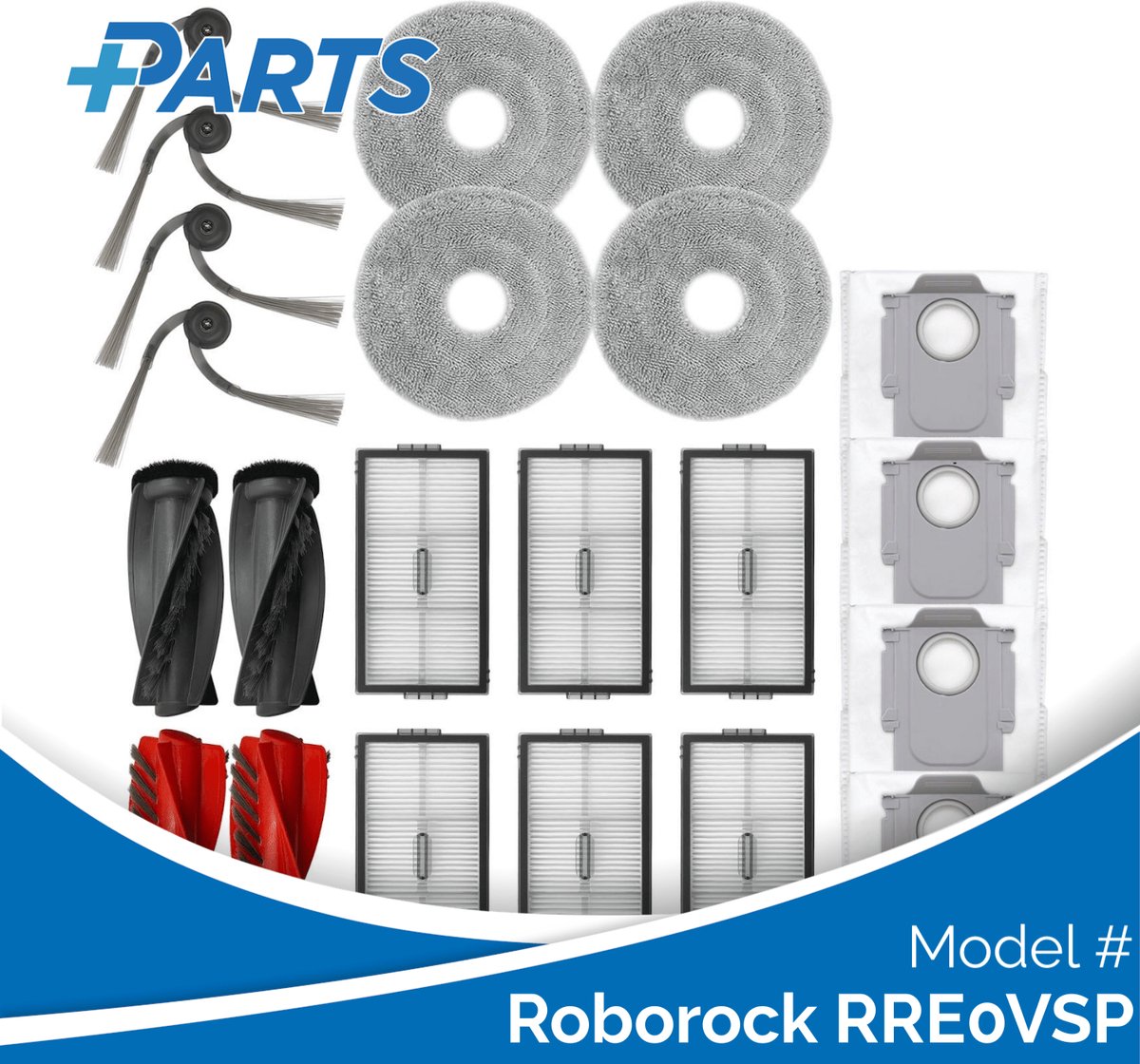 Roborock RRE0VSP Onderhoudsset (Plus.Parts® alternatief voor 8.02.0388)