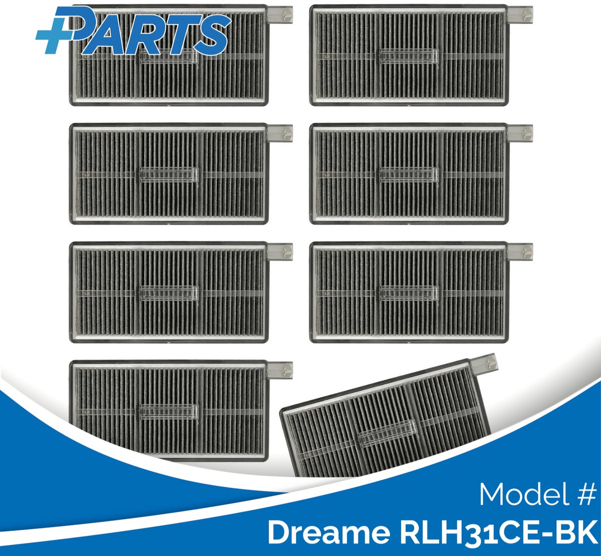 Dreame RLH31CE-BK Filters (8 Stuks, Plus.Parts® alternatief voor 20010100001863)