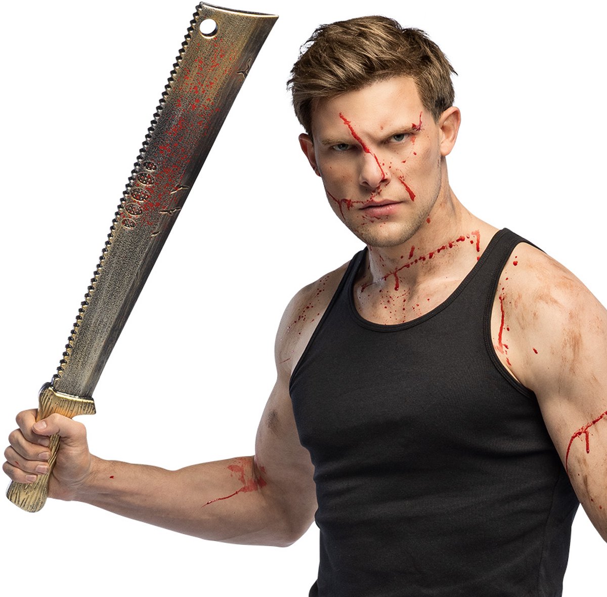 Boland - Machete Butcherfang - Machete - Bloody - Horror - Killer - Verkleedaccessoire - Halloween - Themafeest - Cosplay - Carnaval - Carnaval - Themafeest