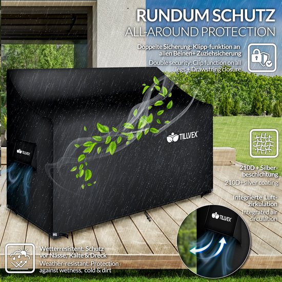 Tillvex - banc de jardin bois - 2 places - banc de parc - banc solide - salon de jardin de jardin