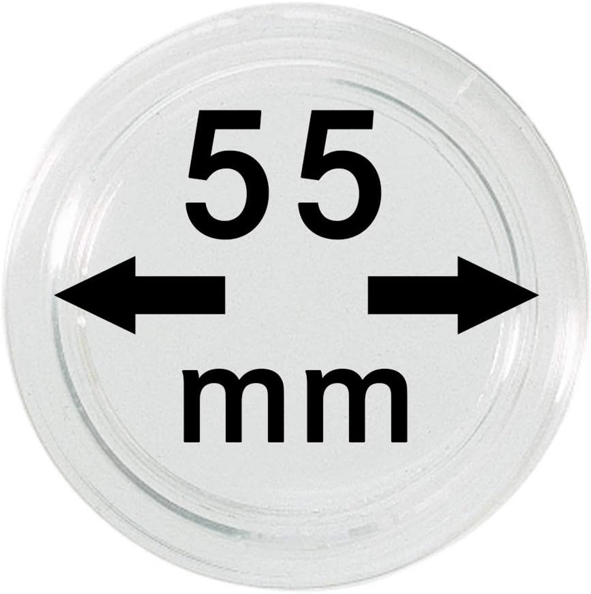 Beschermende Münzkapsel met Binnendiameter 55 mm