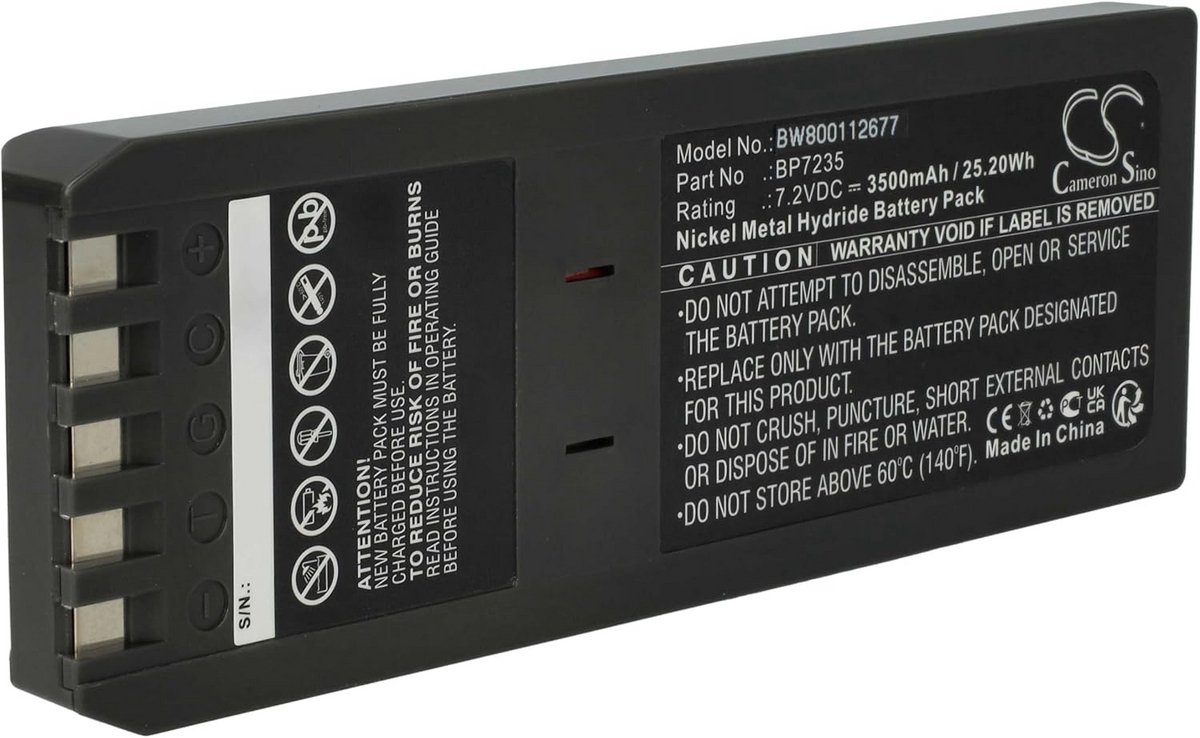 Oplaadbare Vervangingsaccu 7.2V 3500mAh NiMH voor Fluke Meetapparatuur
