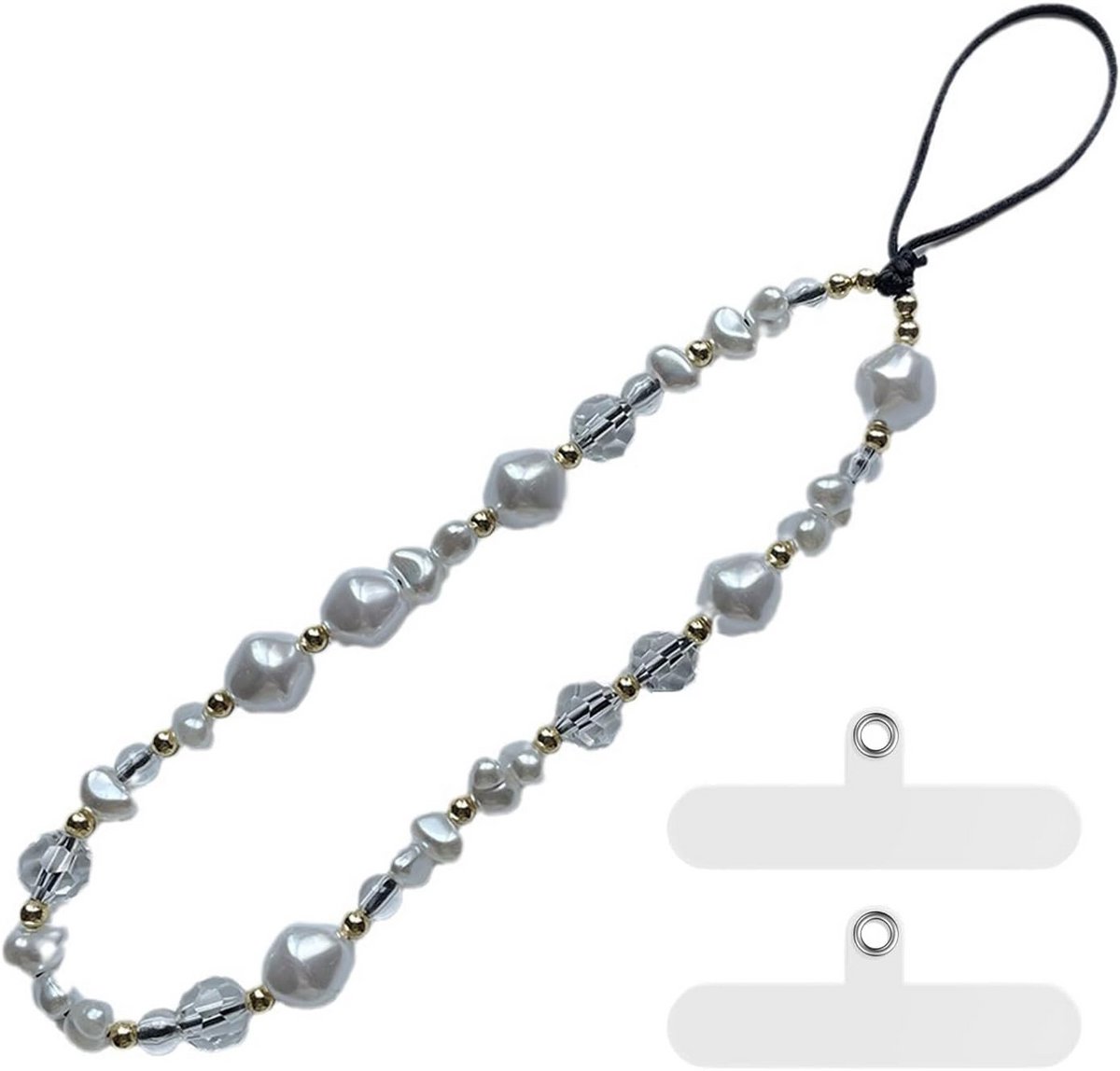 Parels Telefoonkoord Polsband Dames - Stijlvol Anti-Diefstal Smartphone Lanyard