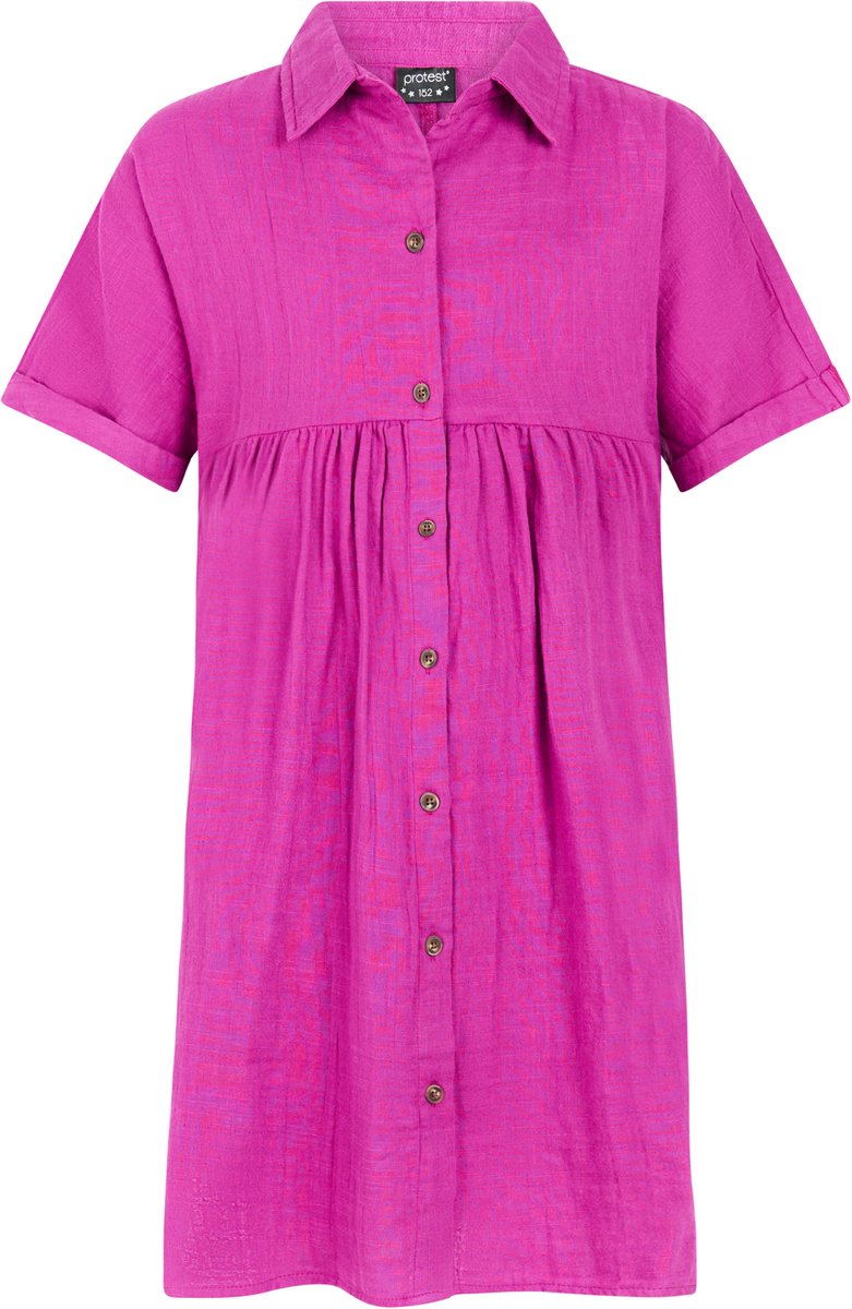 Protest PRTHalaki JR Mini-jurk Meisjes Korte mouwen Knielengte Knoopsluiting Roze