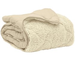 vidaXL - Winter - Duvet - Crème - 155 - x - 220 - cm - Microvezel - en - Teddy - fleece
