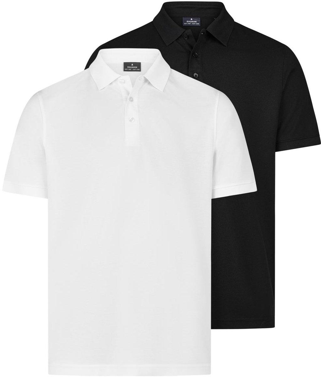 RAGMAN Heren poloshirt 2 pack Basic