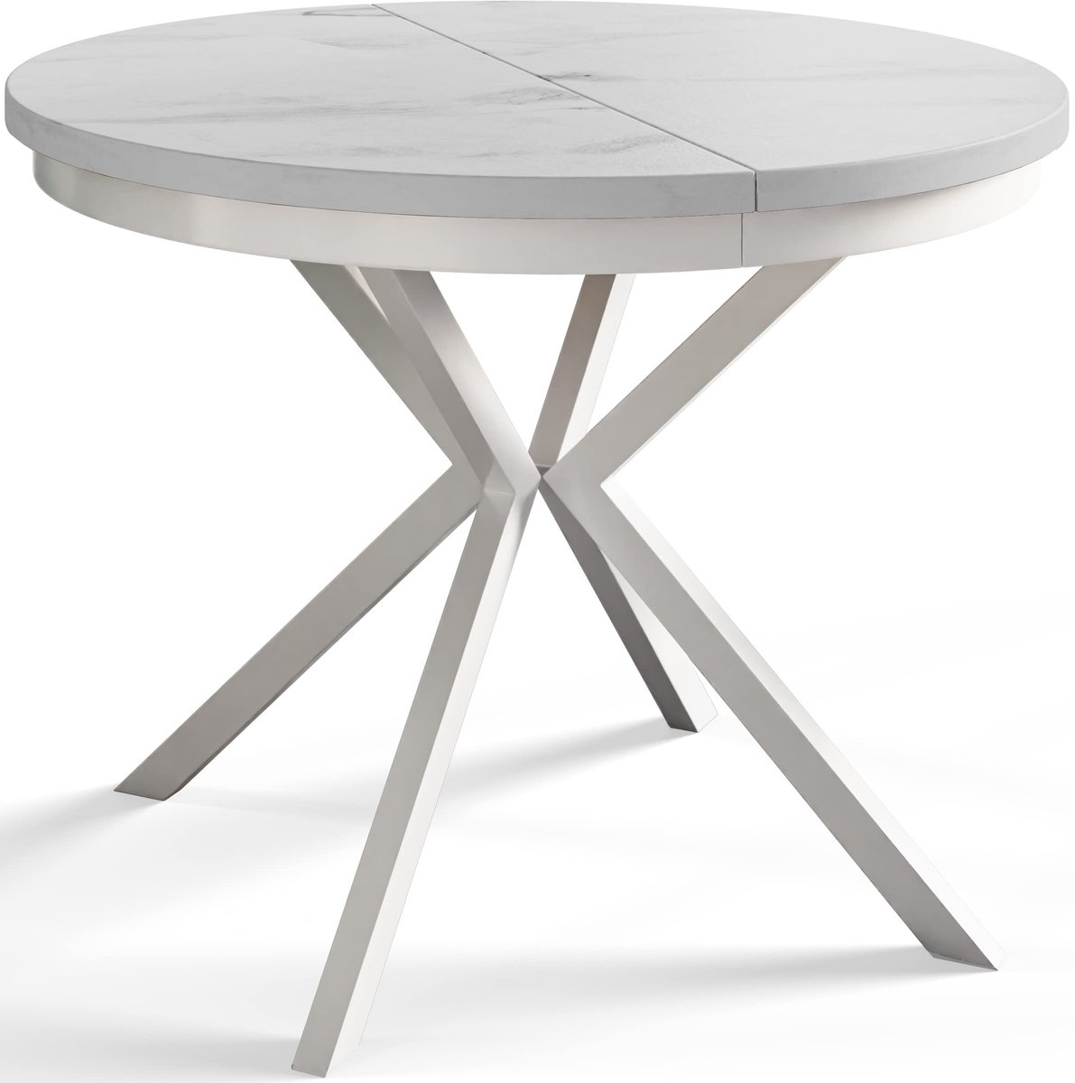 Uittrekbare Eettafel Loft Berg, Tafel 90-170 cm, Marmer
