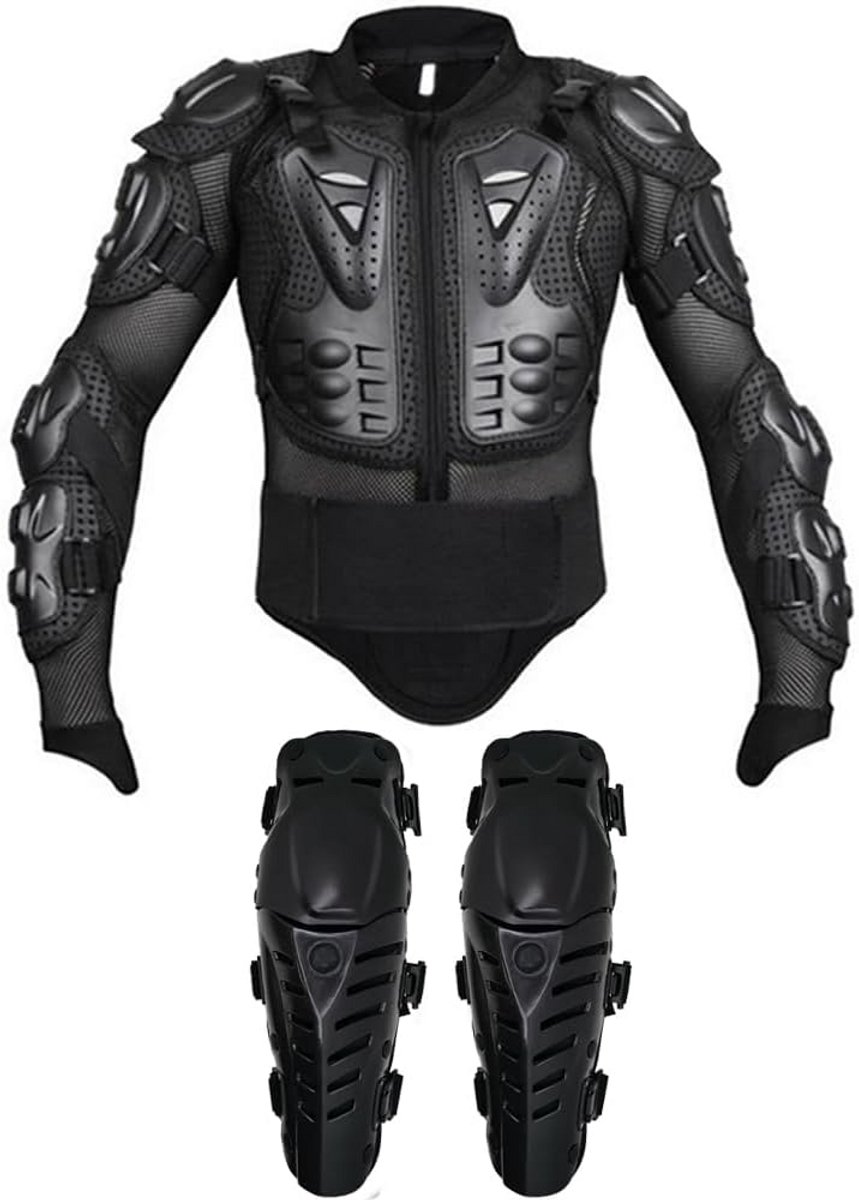 Motor Protektievest met Kniebeschermers voor Volwassenen - Volledige Harnas voor Motocross en Dirt Bike