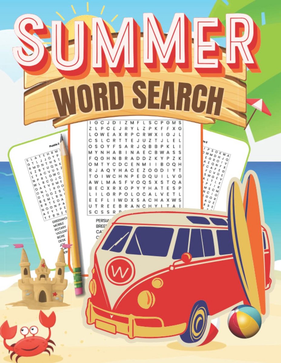 Zomer Woordzoeker Grote Letter Puzzelboek: 100+ Leuke Zomerthema Puzzels voor Alle Leeftijden Latijn
