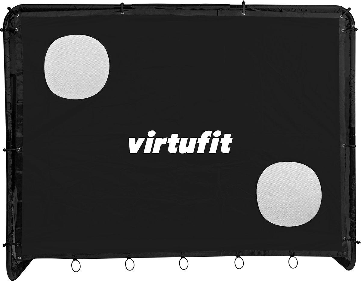 VirtuFit Voetbaldoel Pro met Doelwand - Voetbalgoal - 220 x 170 cm - Doelwand met 2 open zones - Snelle montage - Voetbaldoel met gatendoek - Inclusief 4 grondankers — afbeelding 9
