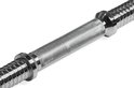Chromen halterstang met gekartelde grip voor extra houvast.