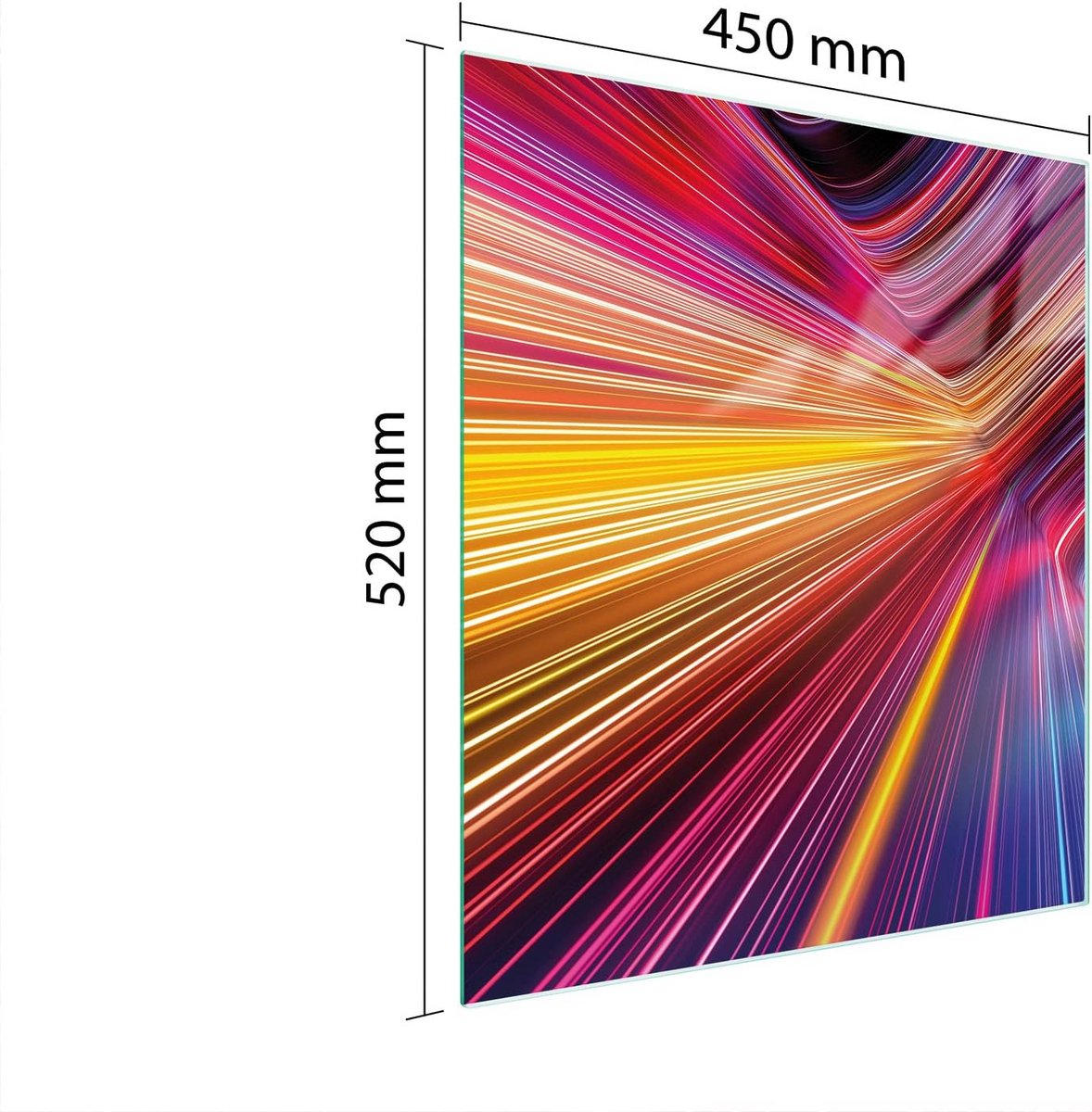 Universele Glazen Kookplaat Afdekplaat 45x52 cm Snijplank Spatscherm & Meer