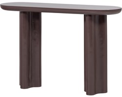 WOOOD Evara Bijzettafel - Hout - Hoogglans Donkerbruin - 80x120x35