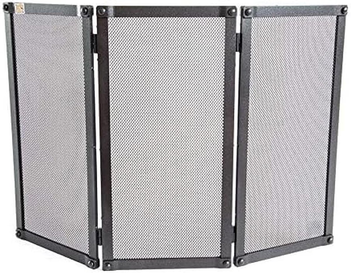 Spatbescherming Open Haard 75cm - 3 Delig Scherm van IJzer voor Open Haarden
