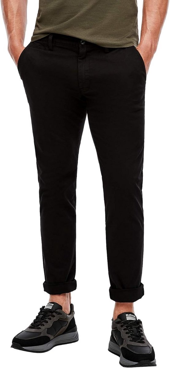 Heren chino broek slim fit met riem