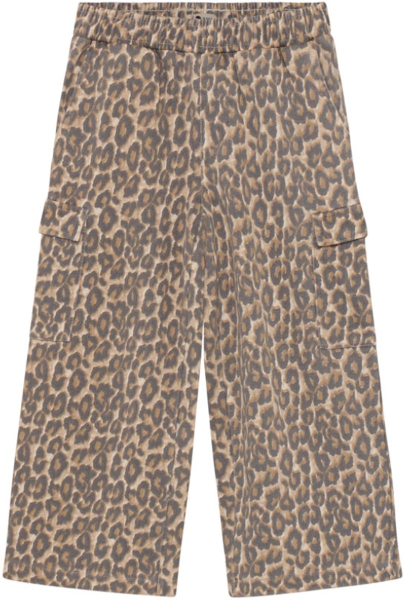 DAILY7 Wide Cargo Pants Print Broeken Meisjes - Bruin - Maat 98
