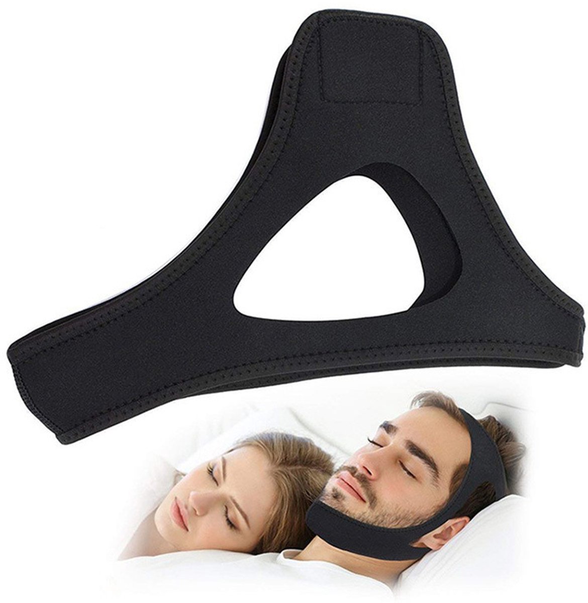 Anti-snurk kinband - elastische anti-snurk kinband - corrigeert mondademhaling - unisex- Kinband - Snurkband - Anti-Snurk - Stop Snurken - Verstelbaar - One Size