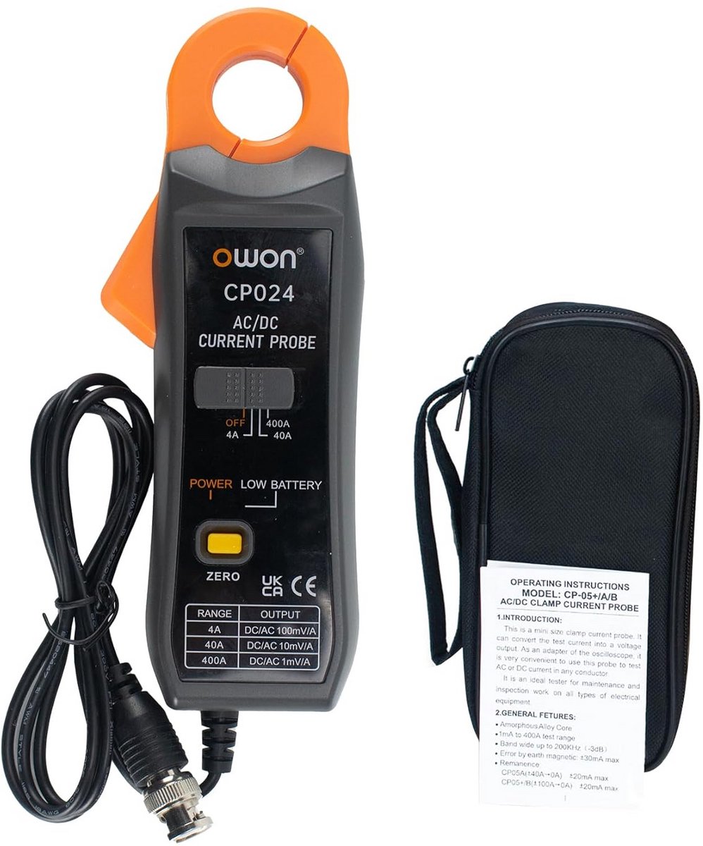 AC/DC Stroomtang Probe voor Oscilloscopen - 400A Max, 200kHz Bandbreedte met BNC