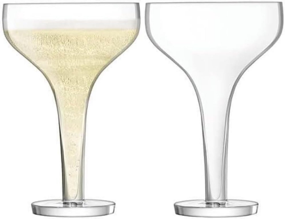 Set van 2 Champagne Schotels 150ml Helder - Mondgeblazen & Handgemaakt Glas