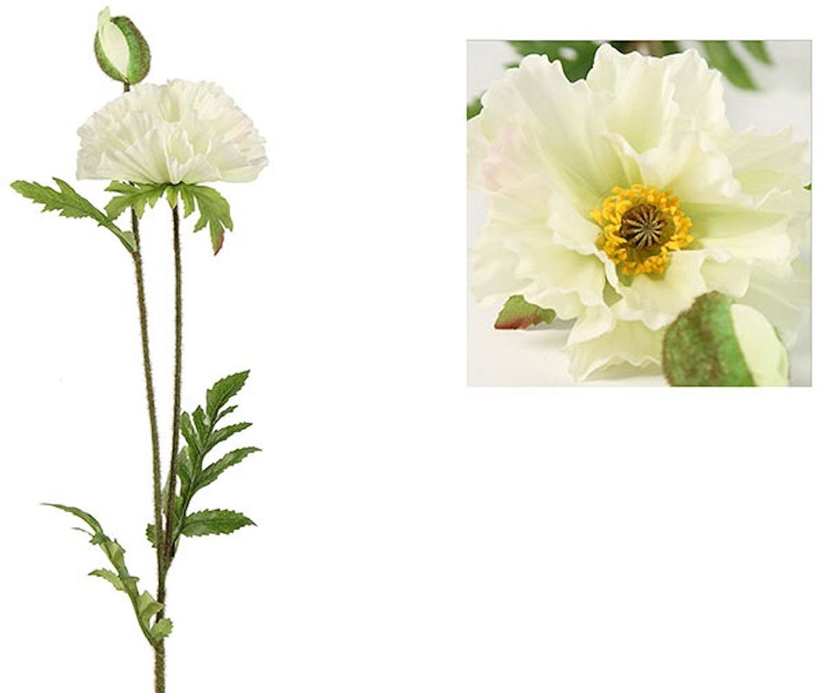 Countryfield Kunstbloem Papaver Vere wit