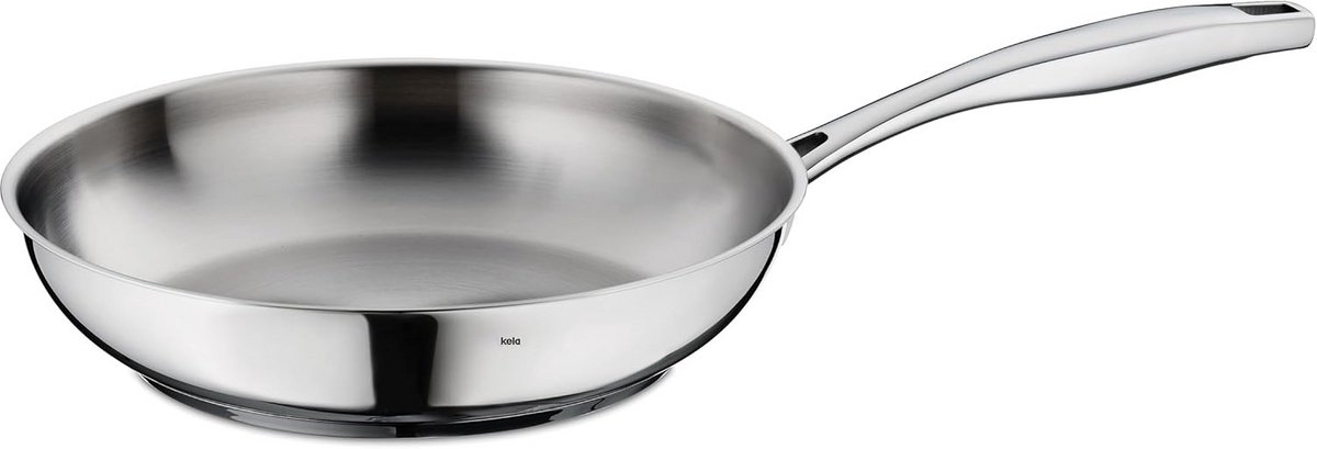 Roestvrijstalen Koekenpan 24 cm met Energiebesparende Bodem - Ovenbestendig