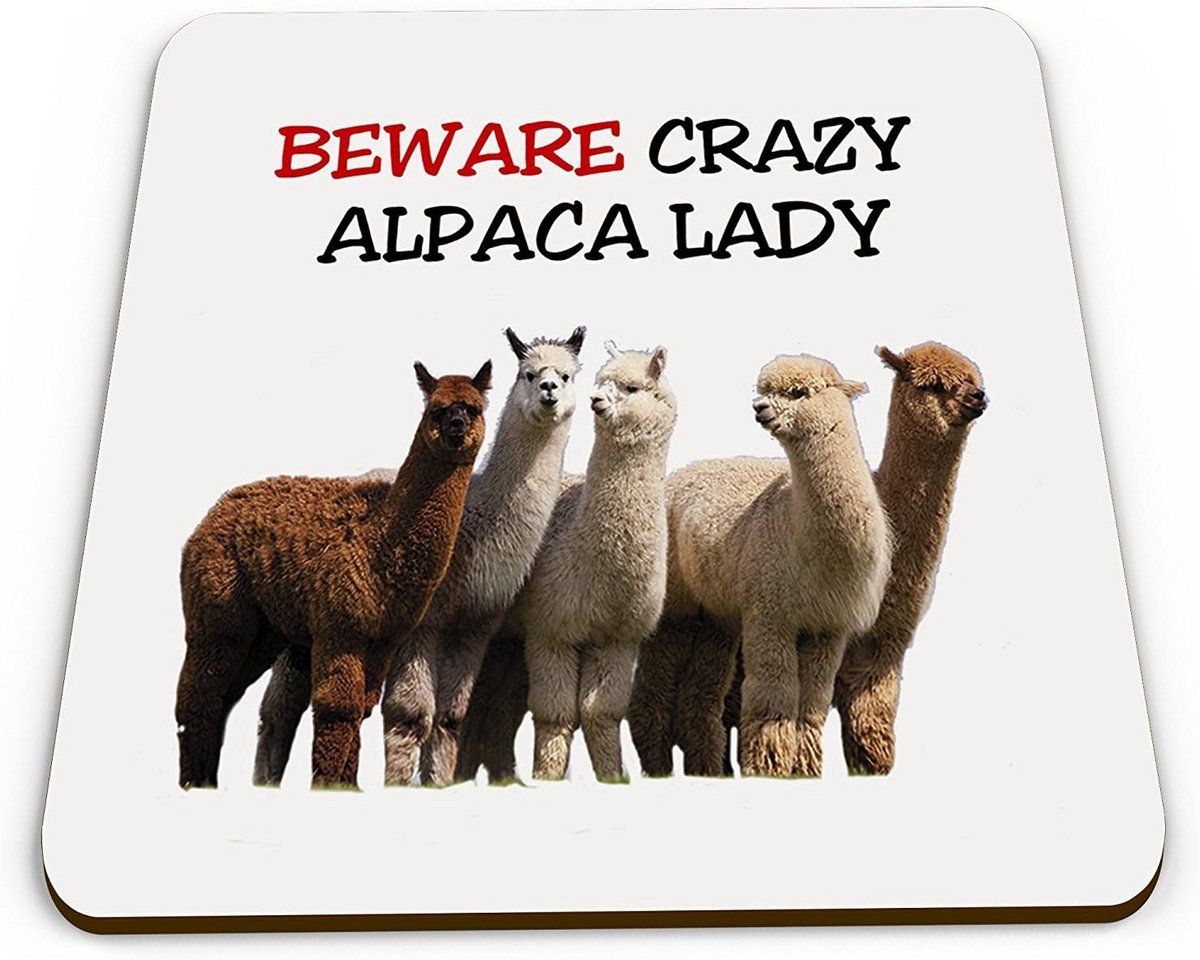 Grappige Onderzetter voor Koffiemokken met Tekst over Alpaca Liefhebbers