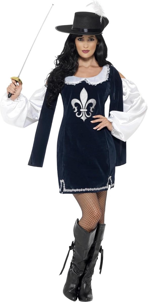 Dames Kostuum - Blauw Feestjurk met Hoed voor Themafeesten