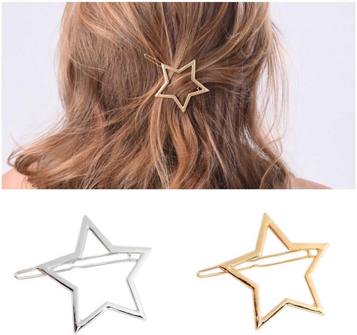 Vintage Haarclip Goudkleurige Stang Speld voor Half Knotjes en Accessoires