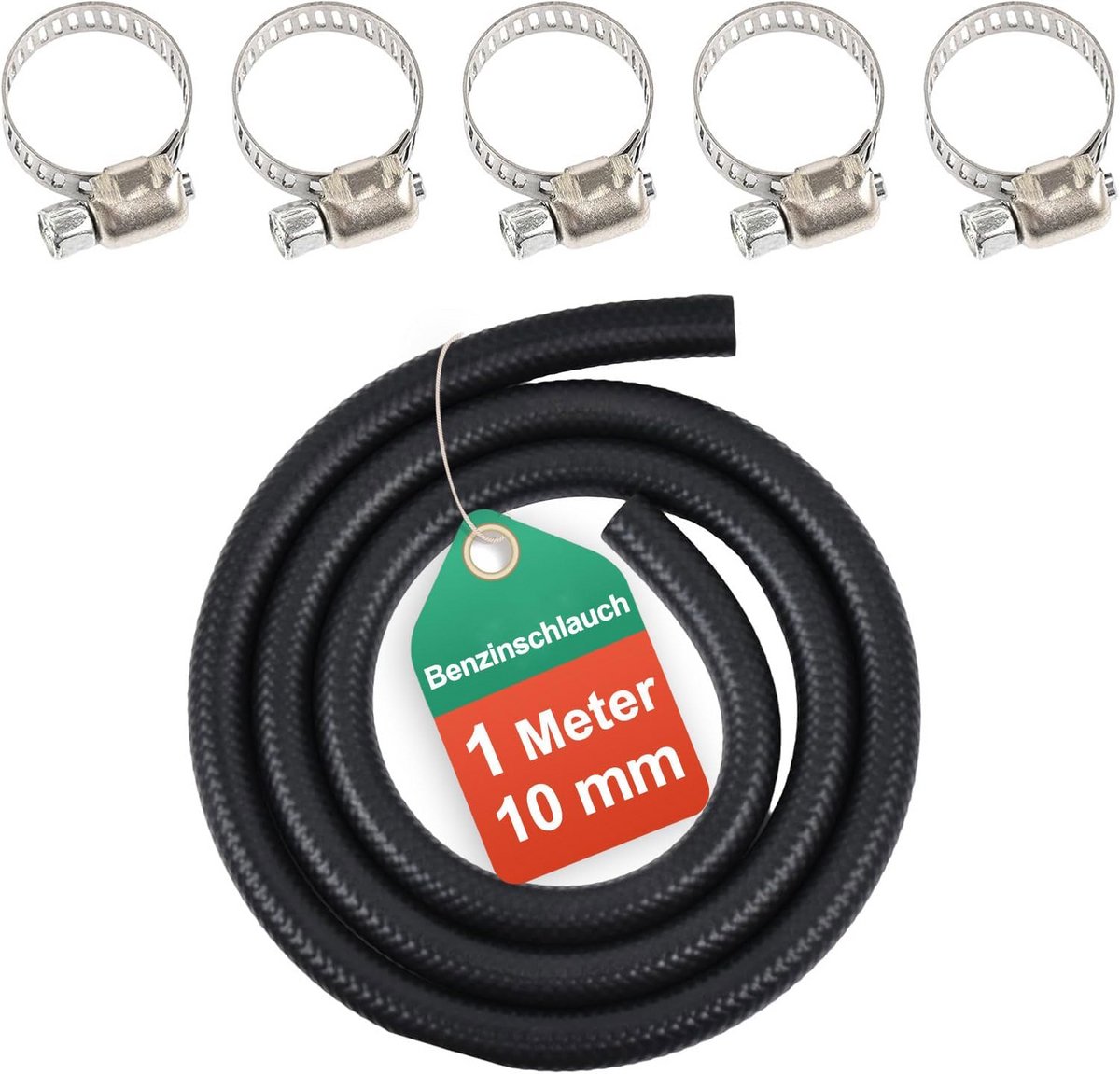 Benzineslang 1 meter - 10 mm Binnendiameter Brandstofleiding voor Auto, Motor en Grasmaaier