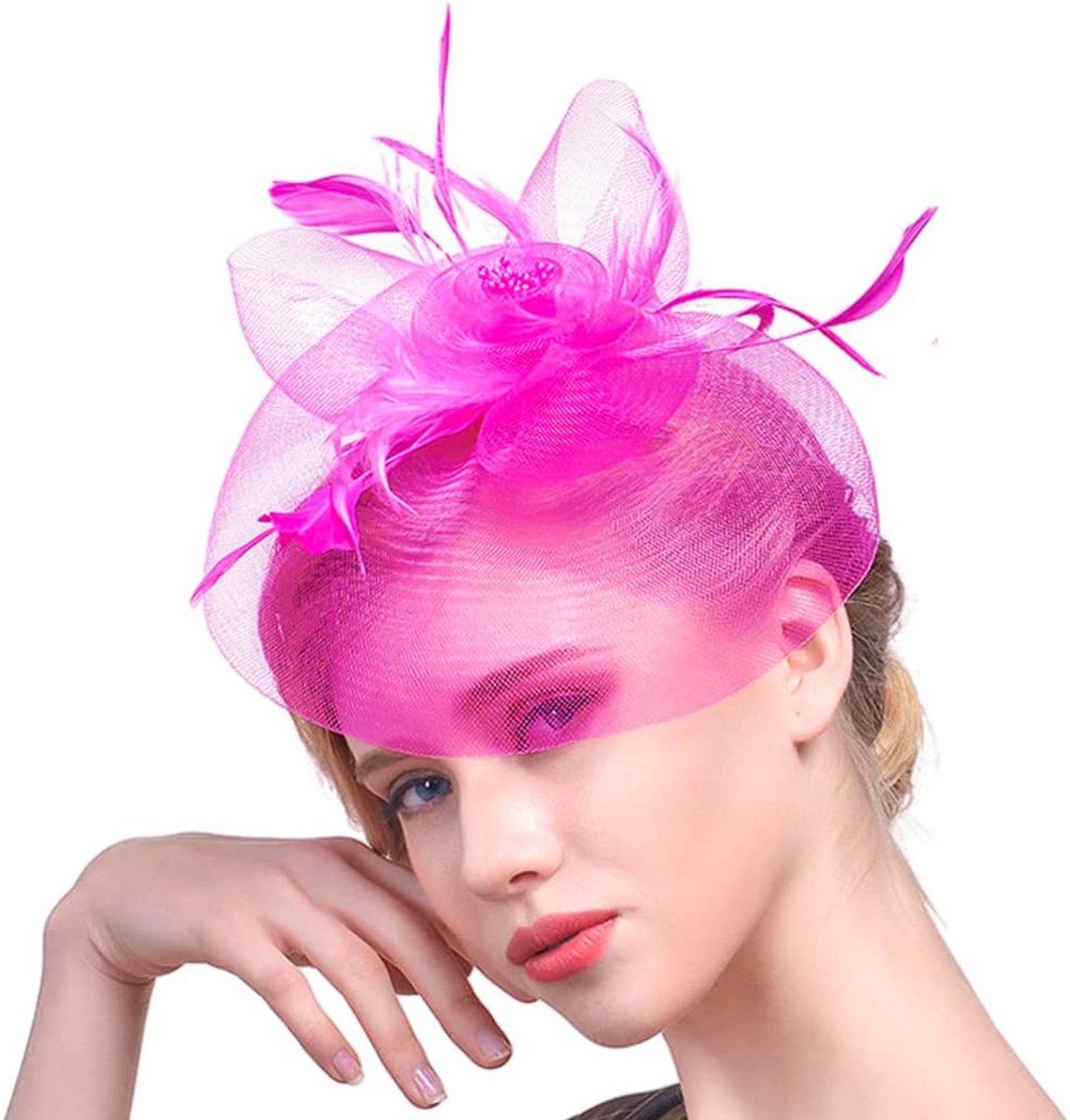 Elegante Dames Hoofddeksel Fascinator met Haarspeld voor Bruiloft en Feest