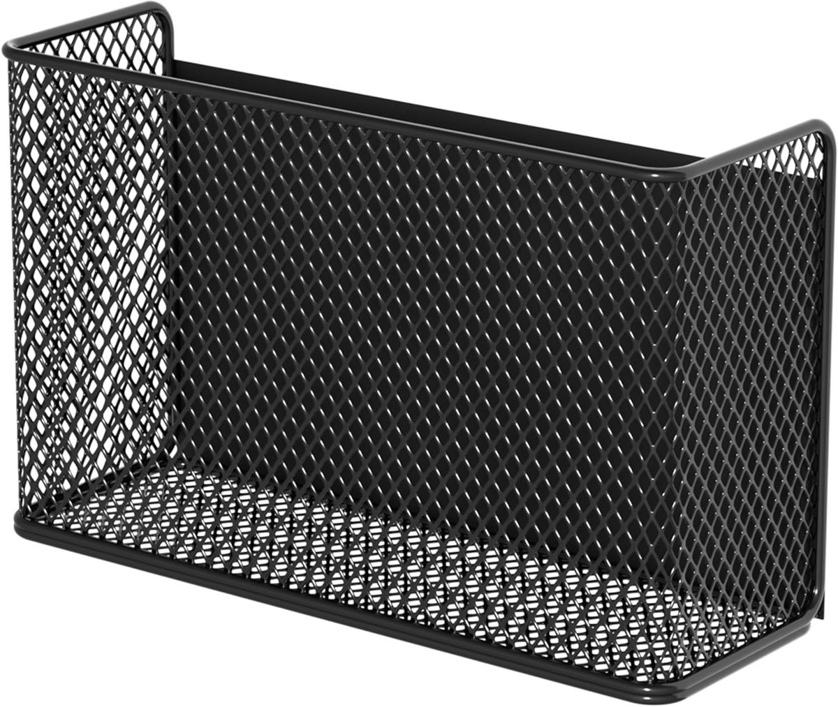 Magnetische Opbergmand voor Koelkast en Kantoor - Zwarte Metalen Organizer