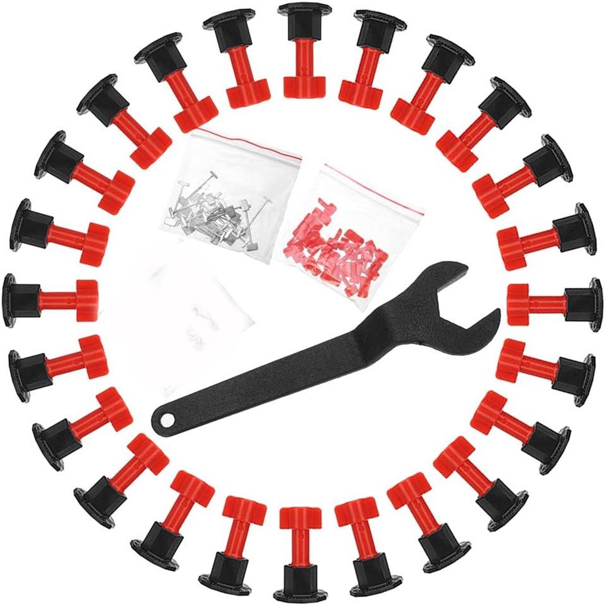 24 Pack Vervangbare Tegel Leveling Systeem - Premium Tegel Spacers - Eenvoudig Tegels Installeren