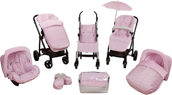 Universele Wandelwagenzak Babystoel Groep 0 Roze Fleece Waterafstotend van Universele — afbeelding 2