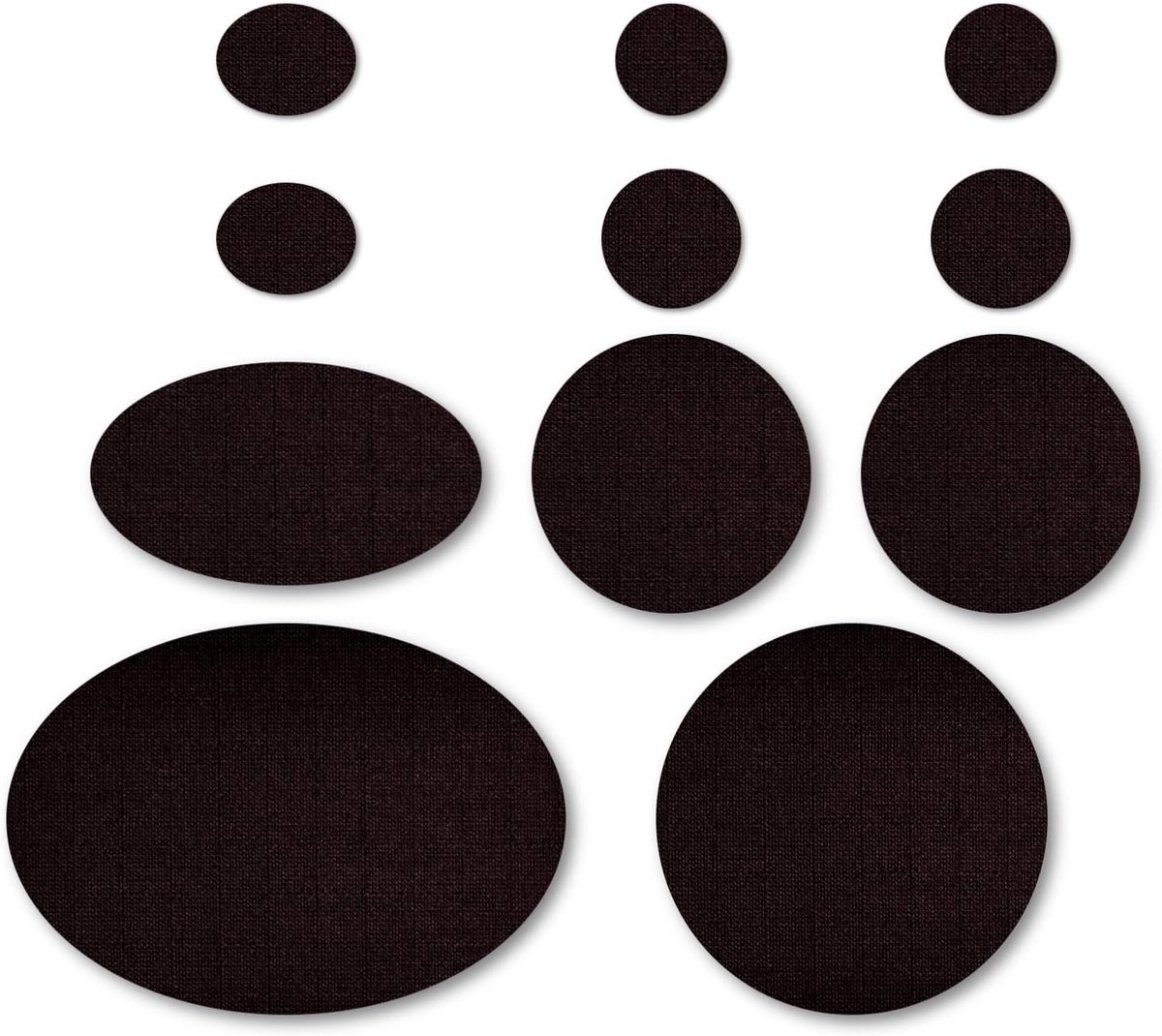 Reparatiepleisters - Zelfklevend Nylon - Outdoor Gear Herstellen - Waterdicht Ripstop - 11 Stuks - Zwart