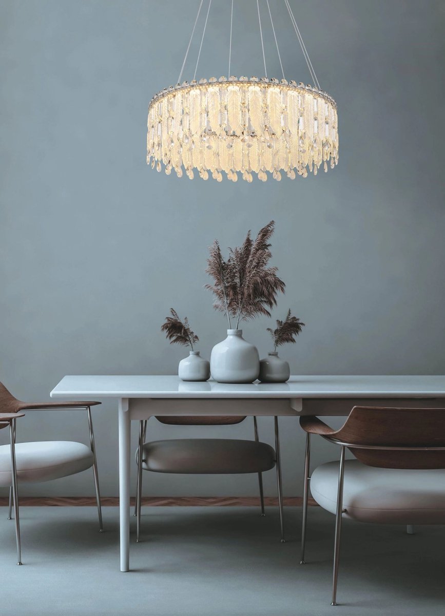 Globo - hanglamp - KLUNKA - chroom - glas - Ø 80cm - LED - 67176-78