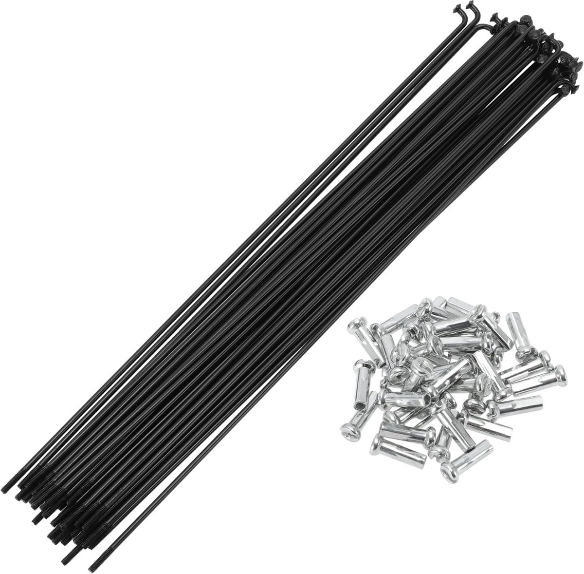 Universele Fietsspaken Zwart Koolstofstaal 14G 210mm Lengte 36 Stuks