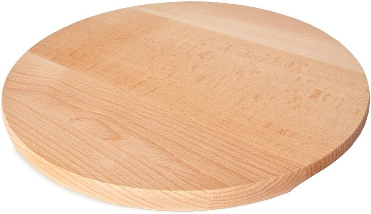 Ronde Houten Pizzaborden van Beukenhout met Verzonken Greep