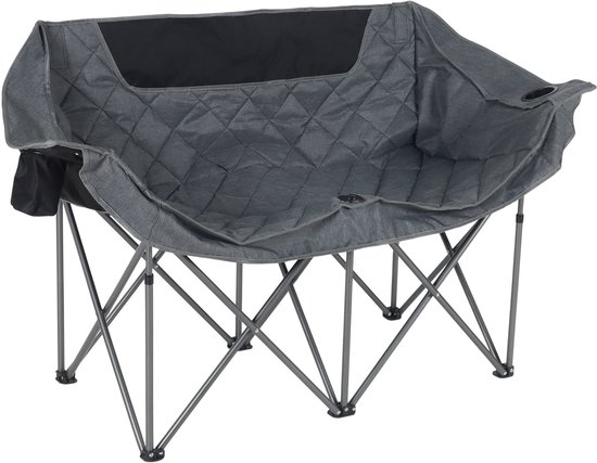 Campingbank - 146x84x54 cm - grijs