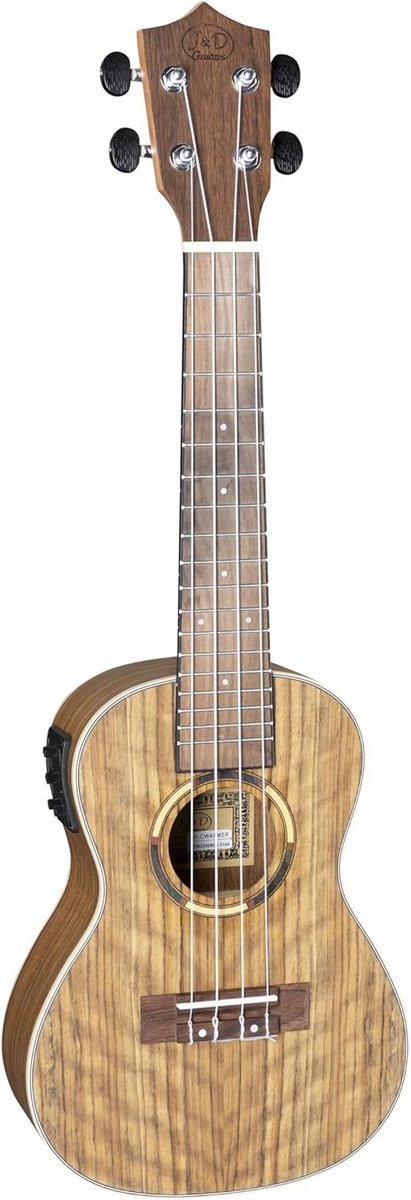 Concert Ukulele met ingebouwde Pickup en Stemapparaat - Walnoothout