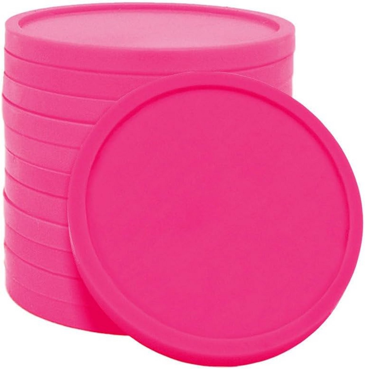 Blanco Consumptiemunten Neon Roze - 100 Stuks Universele Betaalmunten
