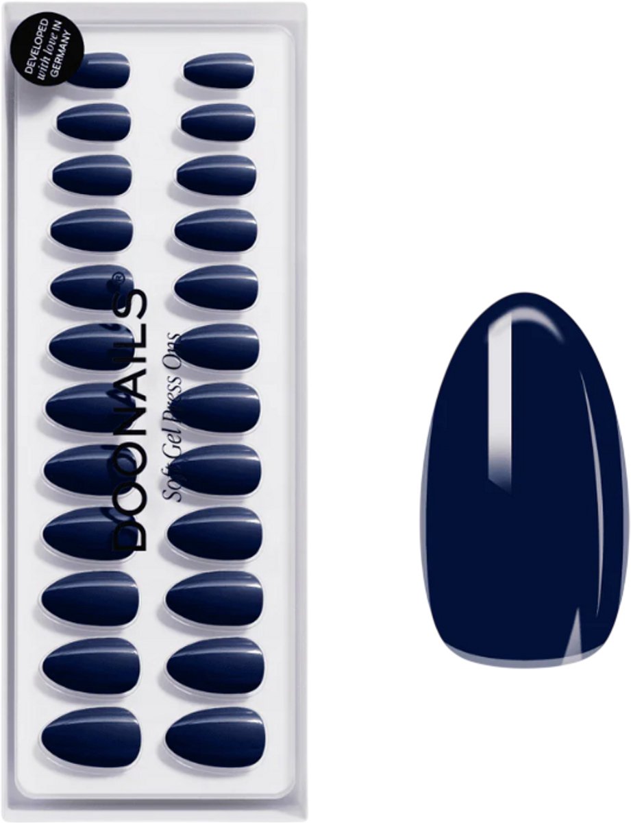 Doonails - Soft Gel Press Ons - Ocean Short Almond
