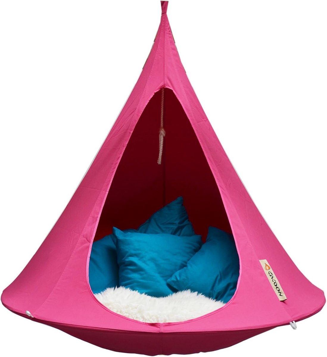 Hangstoel Ø1.5 m Fuchsia - Comfortabele Cocoon voor Binnen en Buiten